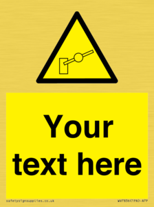 Custom warning barrier